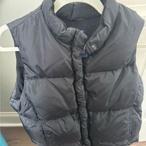 GAP Black Fleece-Lined Puffer Vest